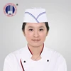 paper chef hat with double blue line paper forage cap