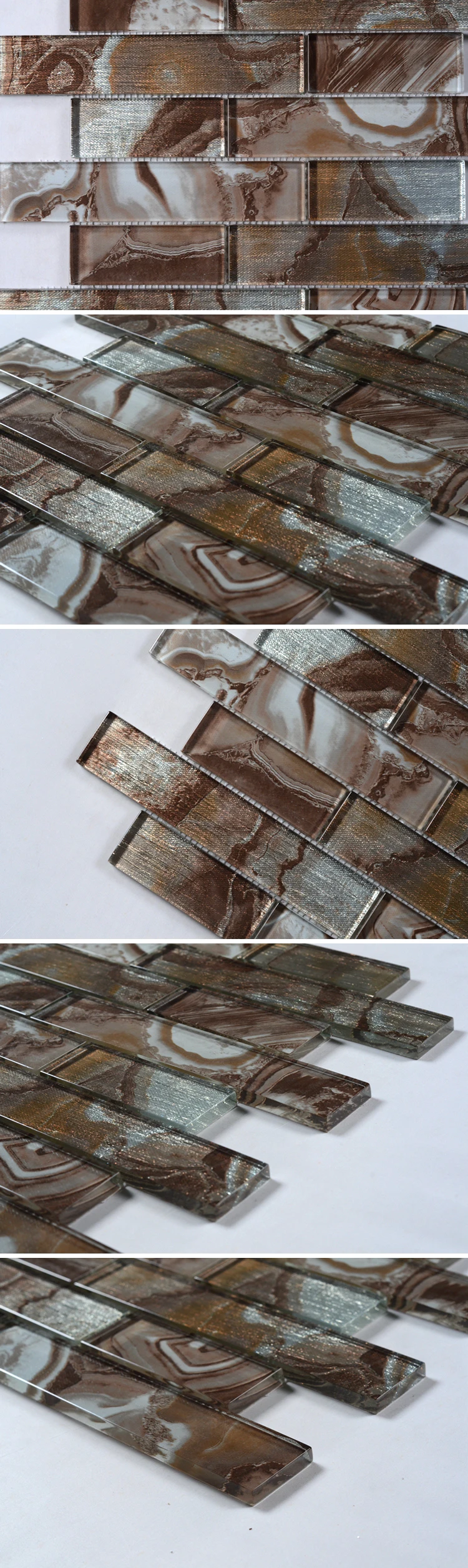 with mosaic accent bathroom building material kitchen back splashes metallic glass subway tile