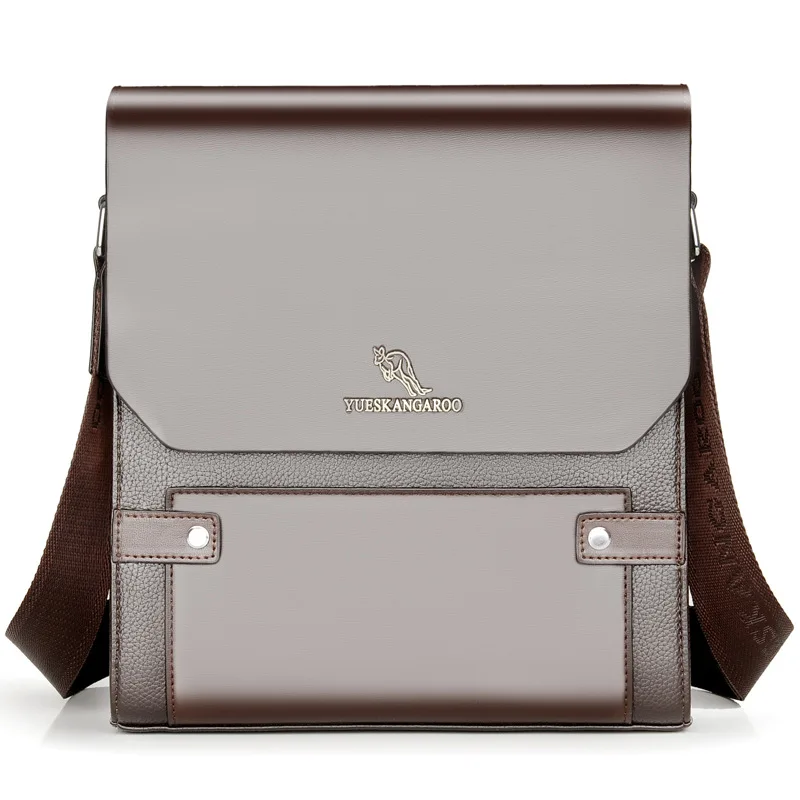 

Brand Good Quality Small Custom Available PU Leather Waterproof Business Men Messenger Bag