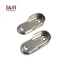 Wardrobe Closet Cabinet Accessories Metal Tube Holder Chrome Clothes Rod Flanges Oval Steel Tubing Open Flange