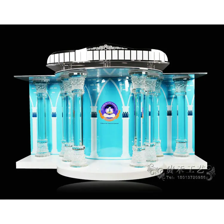 

AKLIKE SIZE 300*85*110CM Designer Furniture Used Church Pulpits Good-Looking Church Podium Church Furniture TN-C018, Customized color
