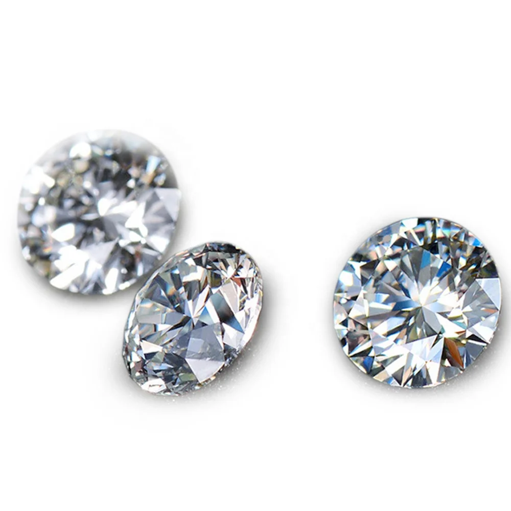 

Middle size raw moissanite round diamond VVS1 clarity rough diamond prices per carat low price wholesale.