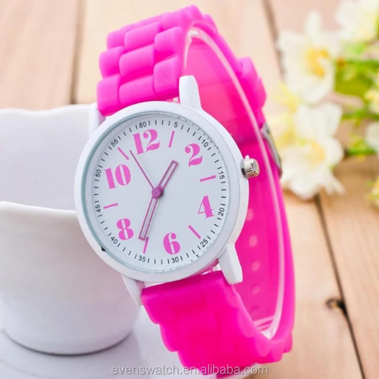 New Design Silicone Watch Band Kid Watch With Good Quality Watch Glass ...