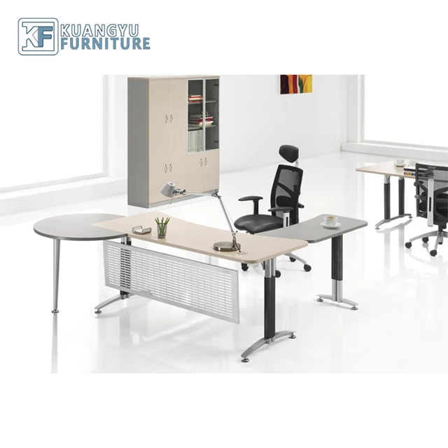 China Steel Wood Desk Products Find Mfc Magager Steel Leg Desk Front Italian Writing