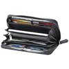 Luxury Women Long Carbon Fiber Texture Leather Wallet Fashion Rfid Blocking Leather Wallet Women Purse Wallet With Zipper