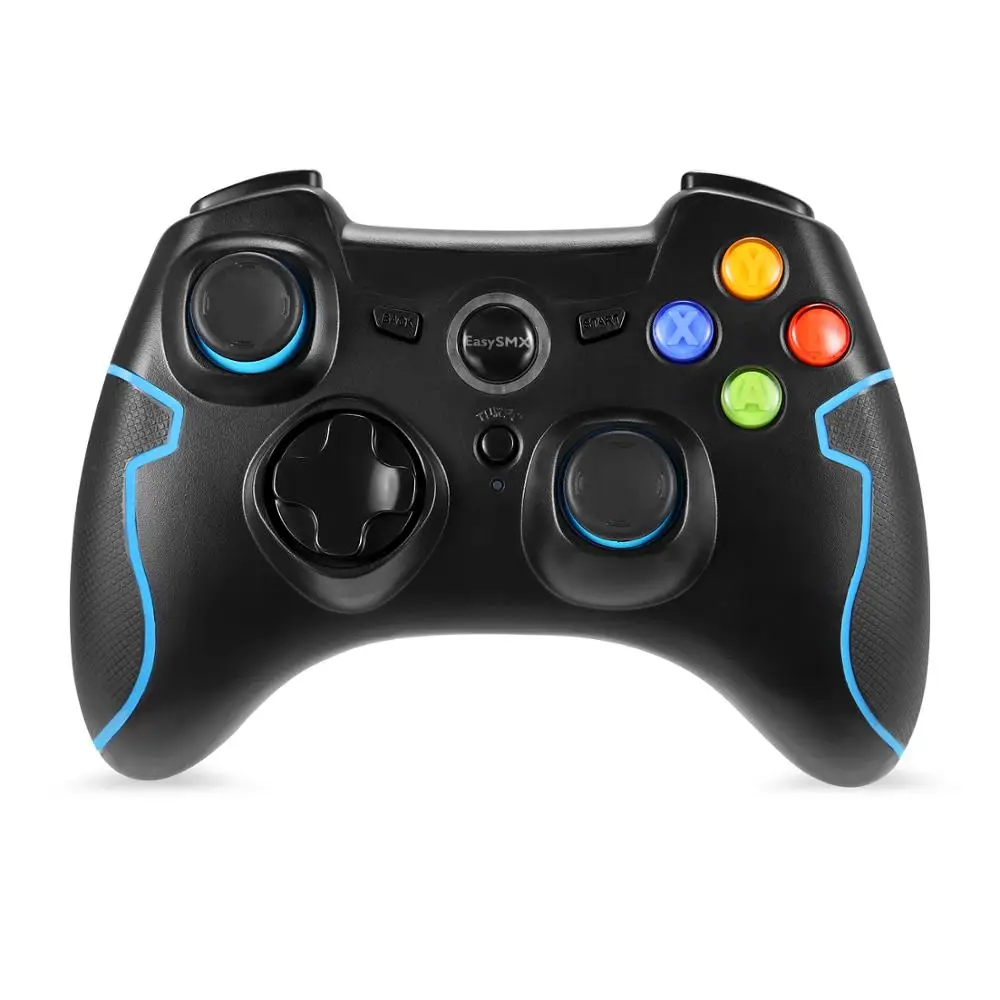 

Free sample EasySMX Wireless 2.4g Game Xbox one Controller Support PC Gaming PS3, Android, Vista, TV Box Game Pad, Black and blue