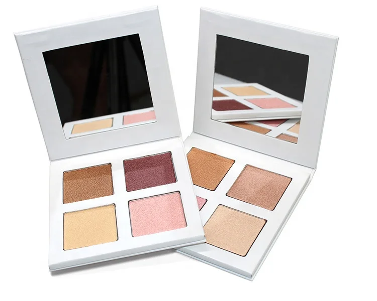 

2019 high quality cosmetics private label no logo 4 colors highlighter makeup