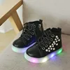 Funky Winter and autumn new children's girls boys led light shoes ankle boots with light soft sole children shoes and sneakers