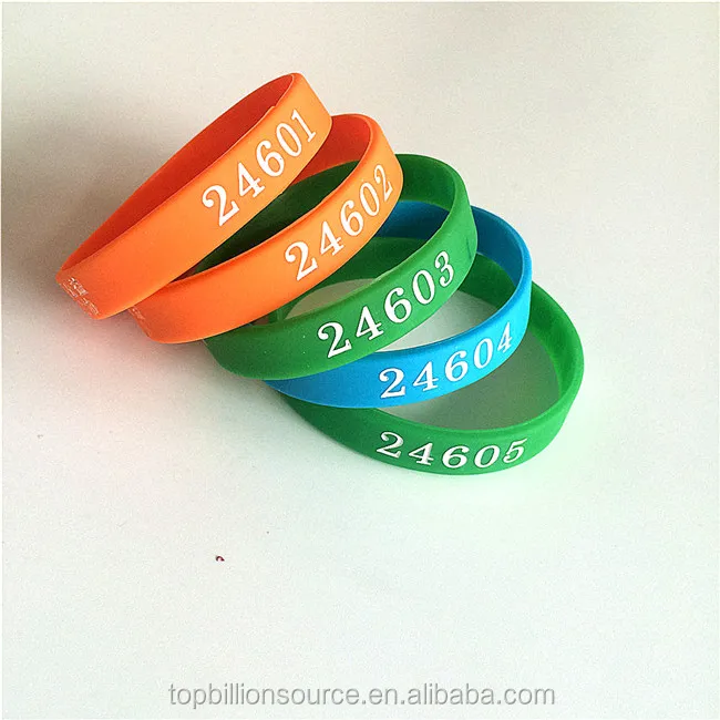 Silicone Bracelets Fundraising Wristbands With Personalized Message And