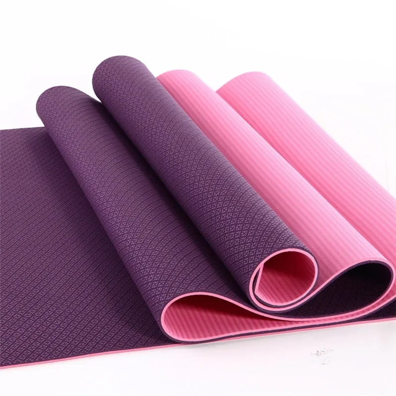 

TPE 6MM Yoga mat natural mat non-slip pad thicken widen lengthen professional fitness, Blue,green,yellow,red,pink,black,gray ,etc