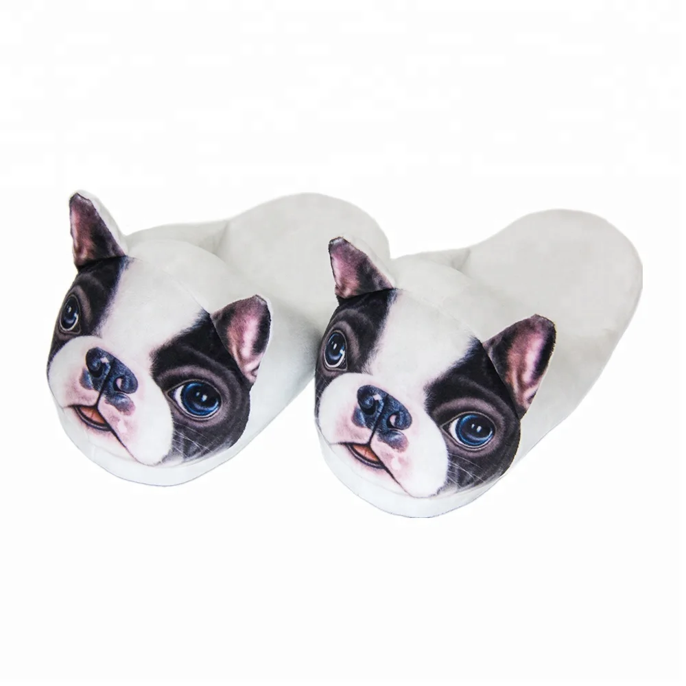 

cute lovely animal shar pei dog girls winter slippers shoes for home, Customized colors
