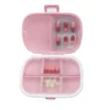 Package Divided Waterproof Travel Pill Case, Silicone Pill Box Organizer Container with 8 Compartments for Purse Pocket