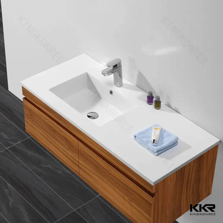 White Cultured Marble Vanity Tops And Sink Bathroom Wash 