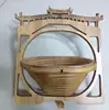 Natural Bamboo Bridge Shape Folding Collapsible Fruit Basket