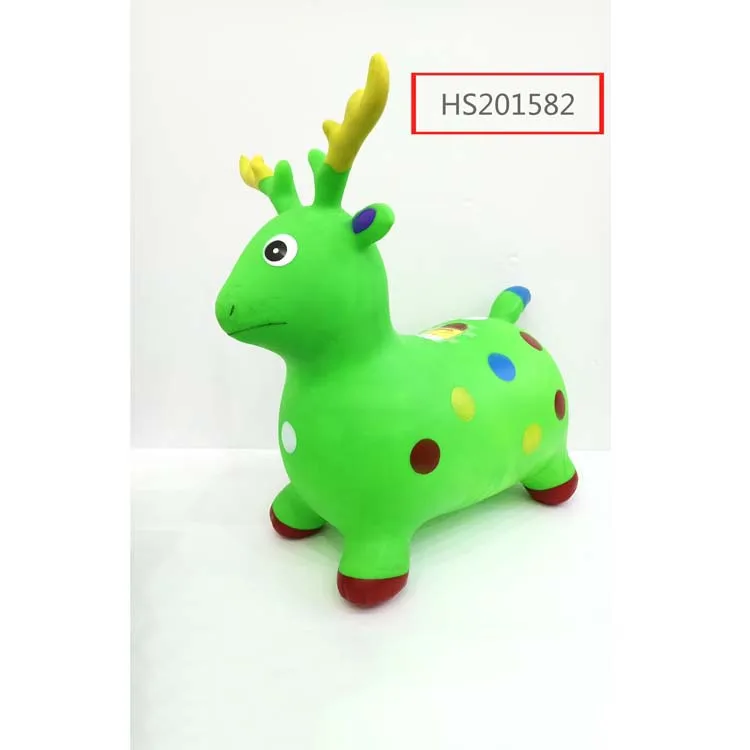 HS201582, Huwsin Toys, PVC Deer bouncy hopper farm animal inflatable ride-on toy, Educational toy