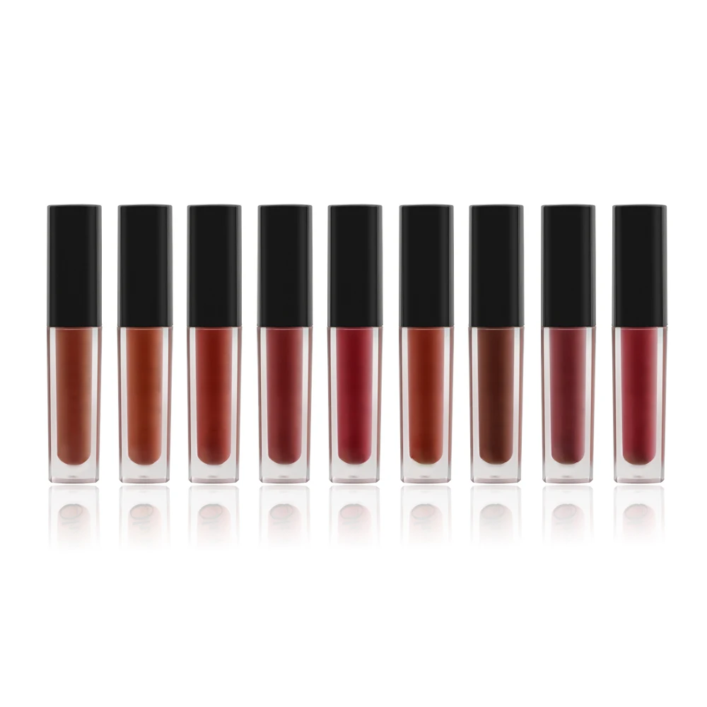 

fashion nude organic liquid Matte mist liquid lipstick 9 colors supplier, Multi color