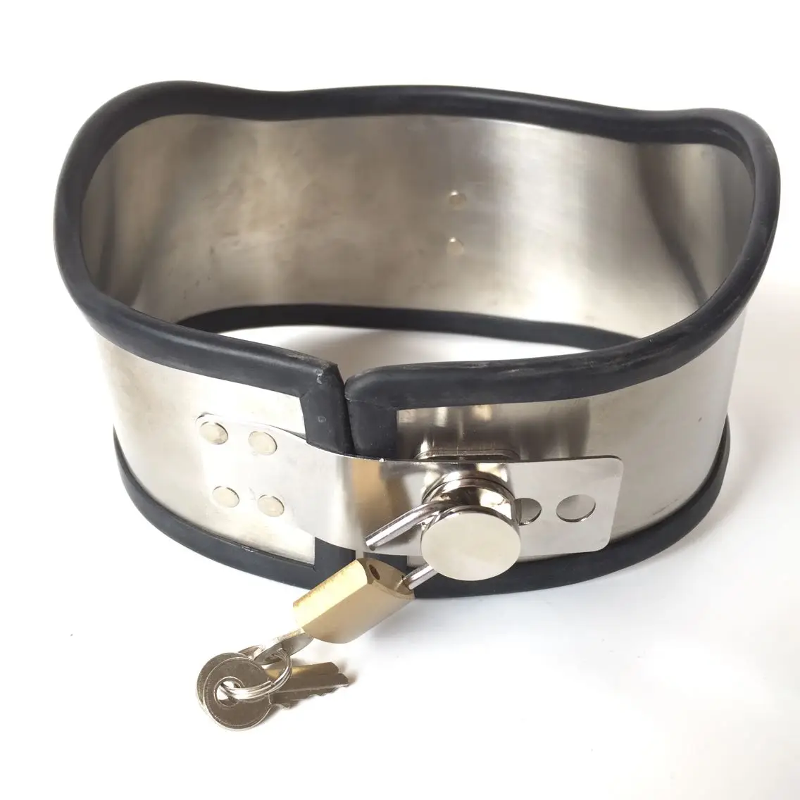 Erotic Games Bdsm Fetish Exquisite Beauty Of Stainless Steel Neck Jacket Slave Collar Bdsm