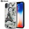 Eiffel Tower dual layer printing armor case cover for iphone x fancy printed mobile cover