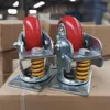 Heavy duty spring loaded swivel casters