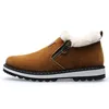 Best Price Rubber Sole Brown Suede Leather Winter Snow Casual Boots Men Warm