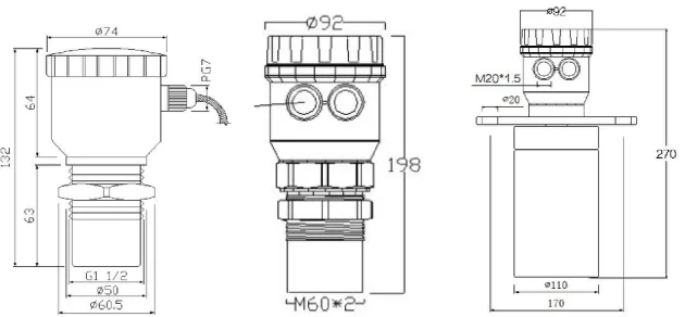 Liquid tank infrared ultrasonic level meter/ sensor