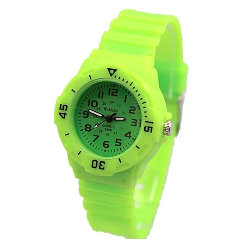 

new arrivals womage brand children plastic wristband kids fashion quartz watch