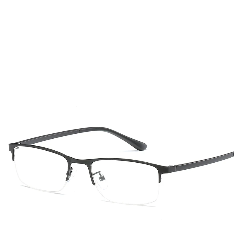 

Rectangular Half Rim Half Frame Optical Business Glasses Reading Glasses For Men, Black