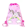 Unicorn Drawstring bag Women foldable shopping bag 3D Cartoon printing travel softback women mochila tote bag mens backpacks