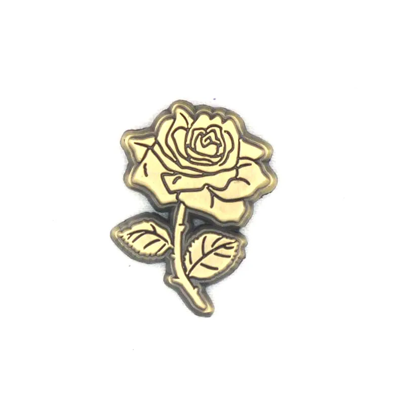 gold rose pin