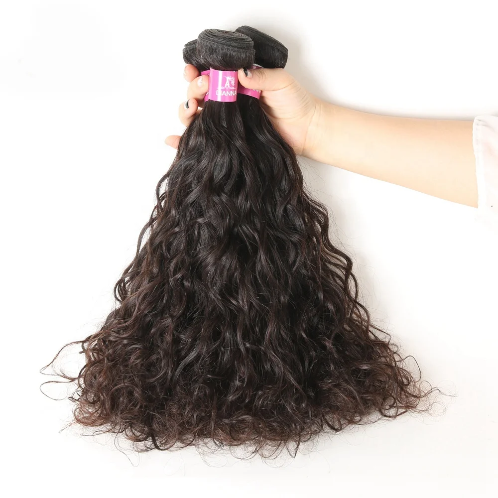 

Fashion Virgin Remy Hair Brazilian Water Wave 3 Bundle Brazilian Human Hair Weaves Wet and Wavy Virgin Natural Wave Weft