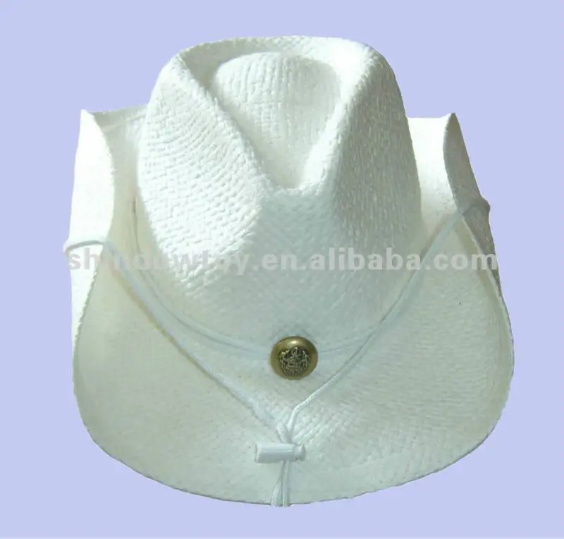 mens white straw cowboy hat