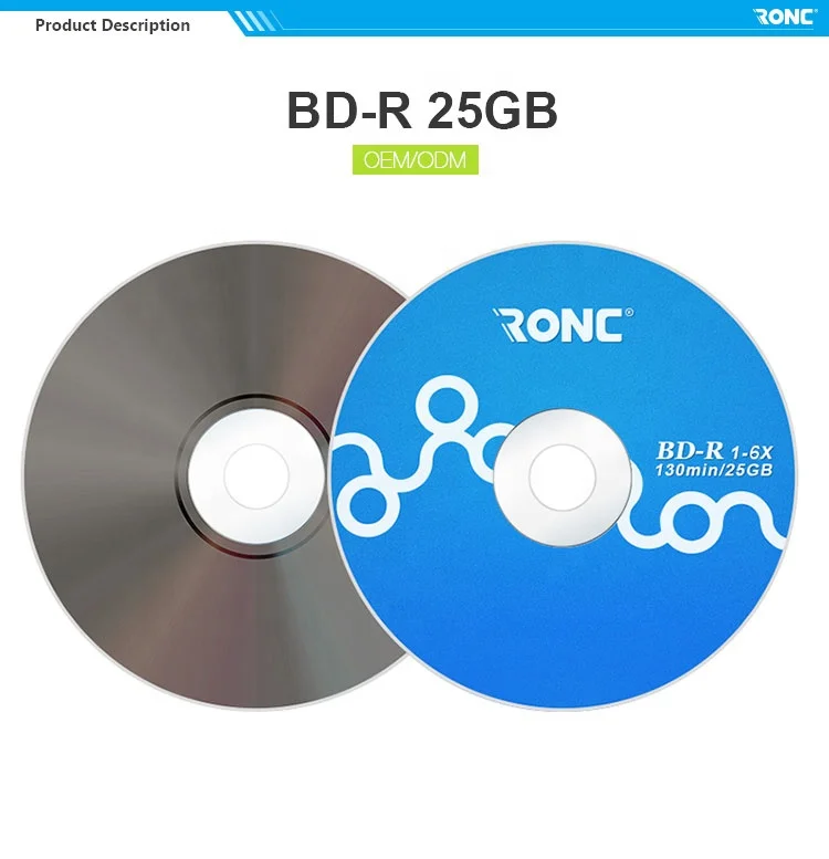 Printable 130 Min 25 Gb Bdr Blu Ray Bluray Disc 6x 130 Min 25gb