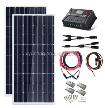 Diy 200w2x100 Watt Solar Panel Kit Off Grid Solar Power System Solar Energy System Solar Generator Buy Solar Panel Kitsolar Power Systemsolar