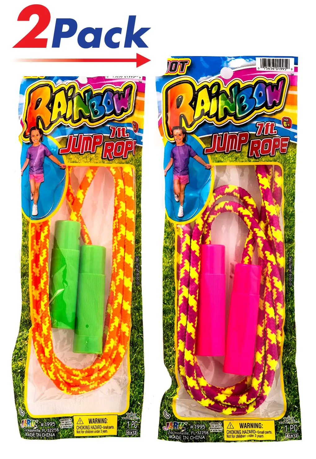 87 inches 1 Dozen 12 Pcs 7 1/4 Feet Nylon Jumping Ropes for Kids