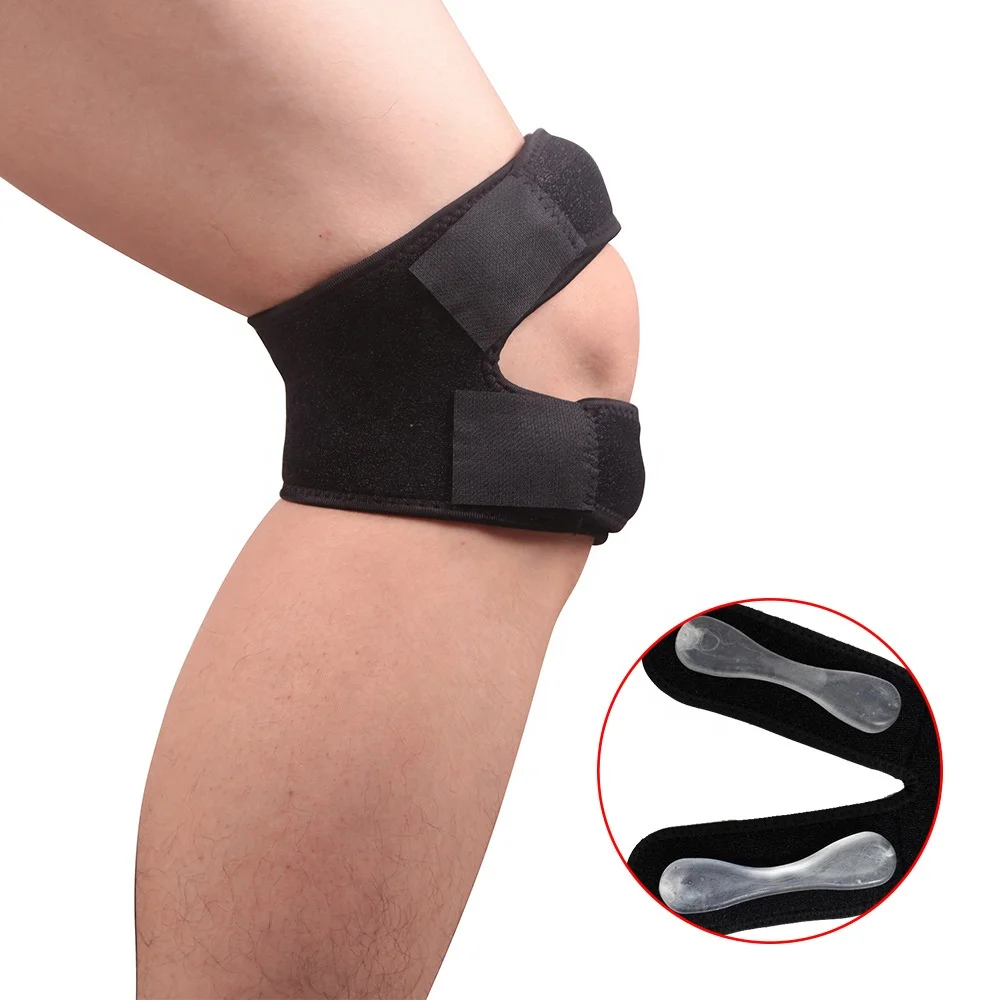 

Manufacturer Wholesale Patella Belt Sports Knee Protector, Shock Absorption, Pressure Knee Protector and Weightlifting Protector, Black or customization