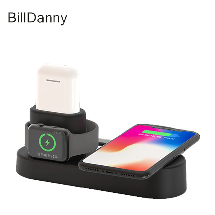 

Desk Qi fast charge Wireless Charger Charging Stand Dock Station for apple Watch Series