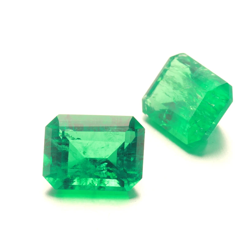 

Normal Weight synthetic Gemstone top quality 6*8mm emerald cut colombia Hydrothermal Emerald, Green