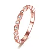 POLIVA Wholesale Rose Gold Plating 925 Sterling Silver Eternity Band Fashion Brand Valentine Ring