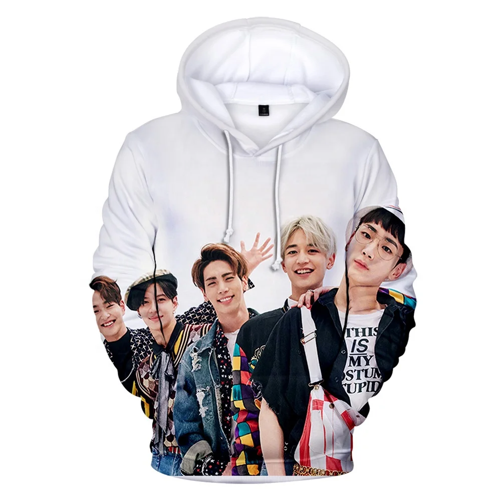 

Hot sale Korea group kpop hoodies 3D printing street hoodies cotton/polyester keep warm hip hop for men and women from China