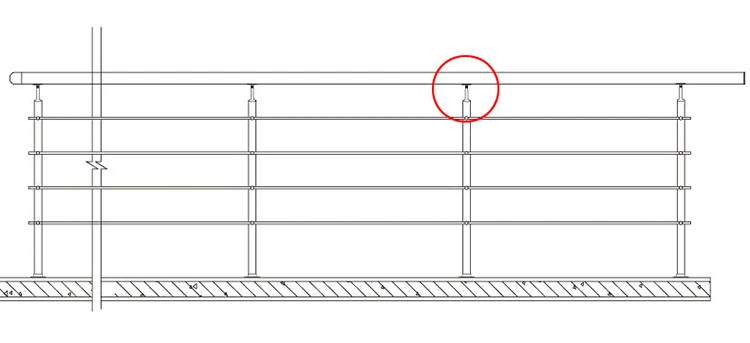 Sonlam Stainless Steel Removable Vertical Hand Railing Modern Handrail Brackets