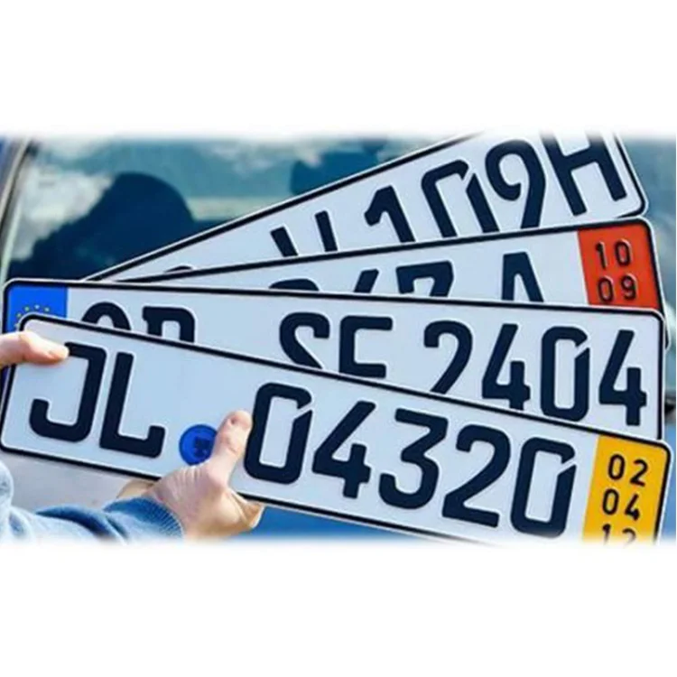
Factory custom design rectangular aluminum car number plate 