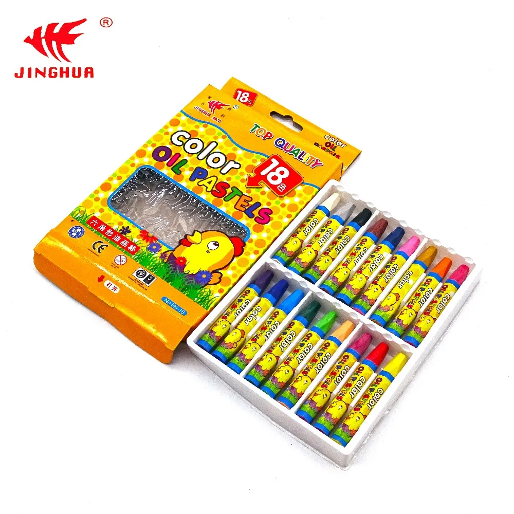 Nontoxic Oil Pastels Children & Kids Drawing 18 Colors Hexagonal Oil