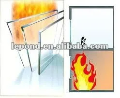 12mm Fireproof Glass Heat Insulating Fire Resistant Glass For