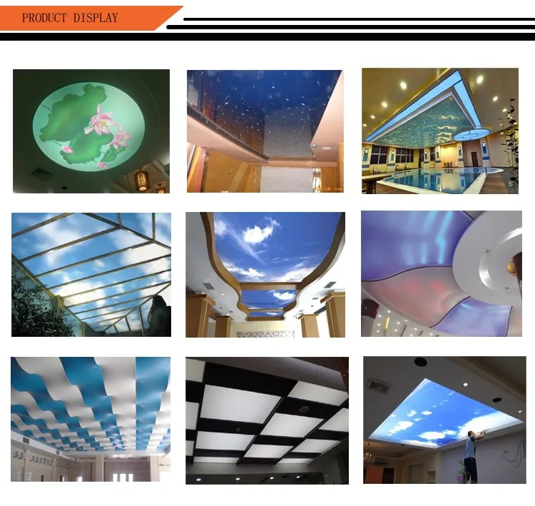 Mirror Effect False Ceiling Pvc Stretch Ceiling Film For Home