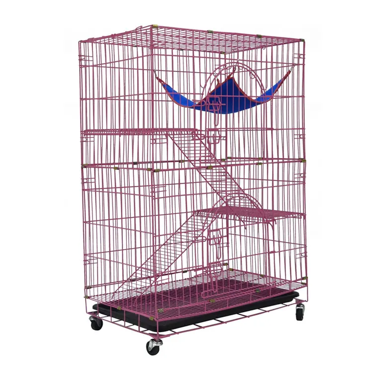 Collapsible pet cage / metal welded wire cat cage