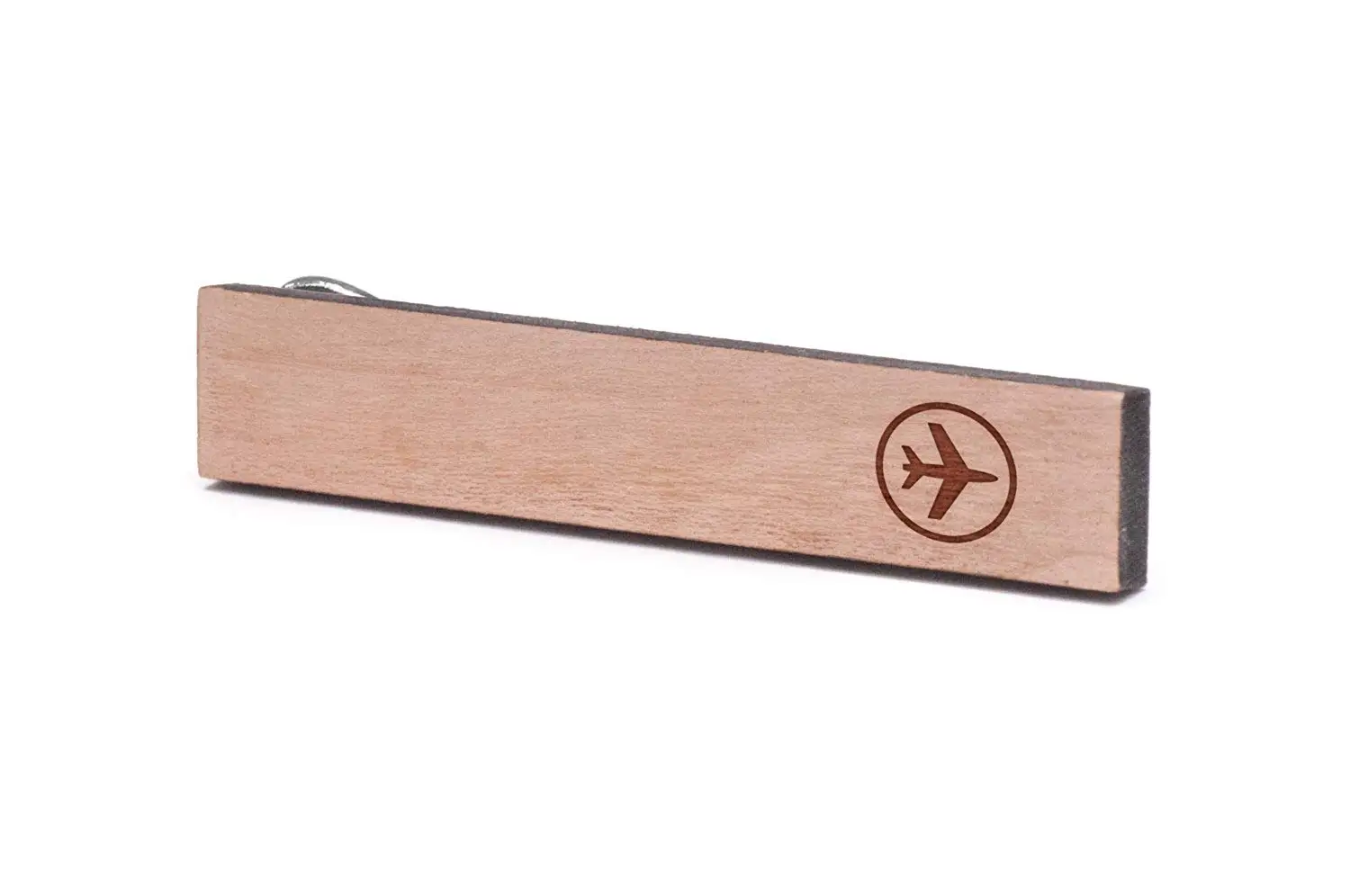 Cherry Wood Tie Bar Engraved in The USA Wooden Accessories Company Wooden Tie Clips with Laser Engraved Bobsledding Design