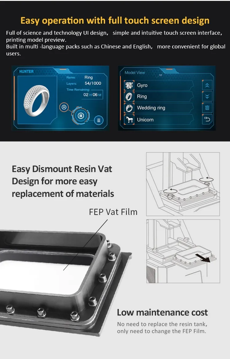 2019 Flashforge dental lab latest 3d printer