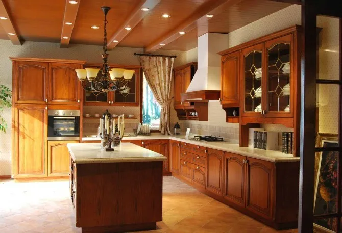 Marco De Madera De Arce Gabinetes De Cocina De Madera Sólida Del Estilo