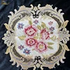 Silk embroidery on twill soft velvet for sofa with location flower,silk velvet manufacture for upholstery
