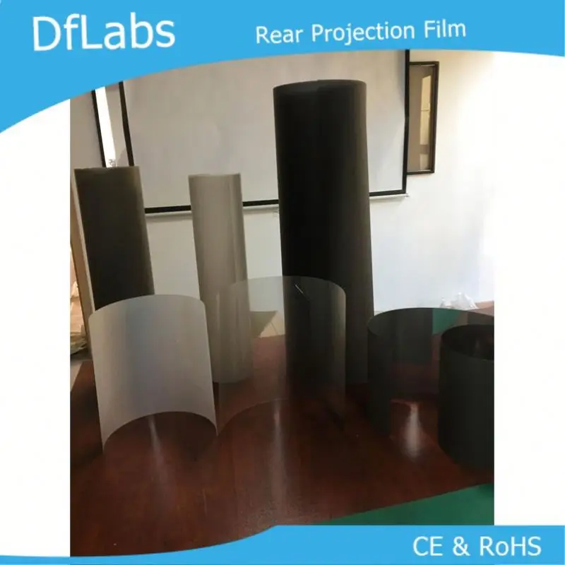 

transparent rear projection film, Transparent or dark grey color